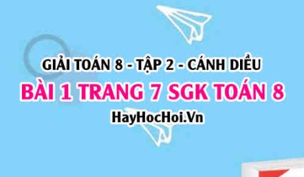 Bài 1 trang 7 Toán 8 Tập 2 Cánh Diều